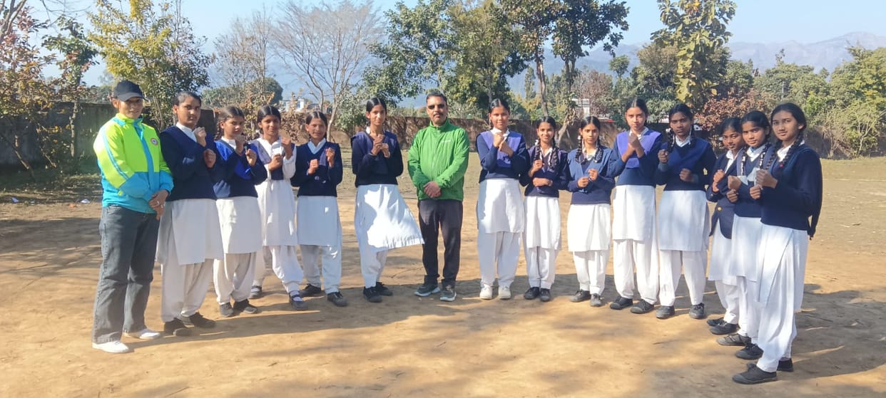 Female students were given training in self-defense.