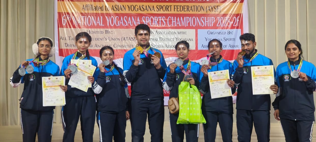 Players from Mirzapur won 16 medals in the National Yogasana