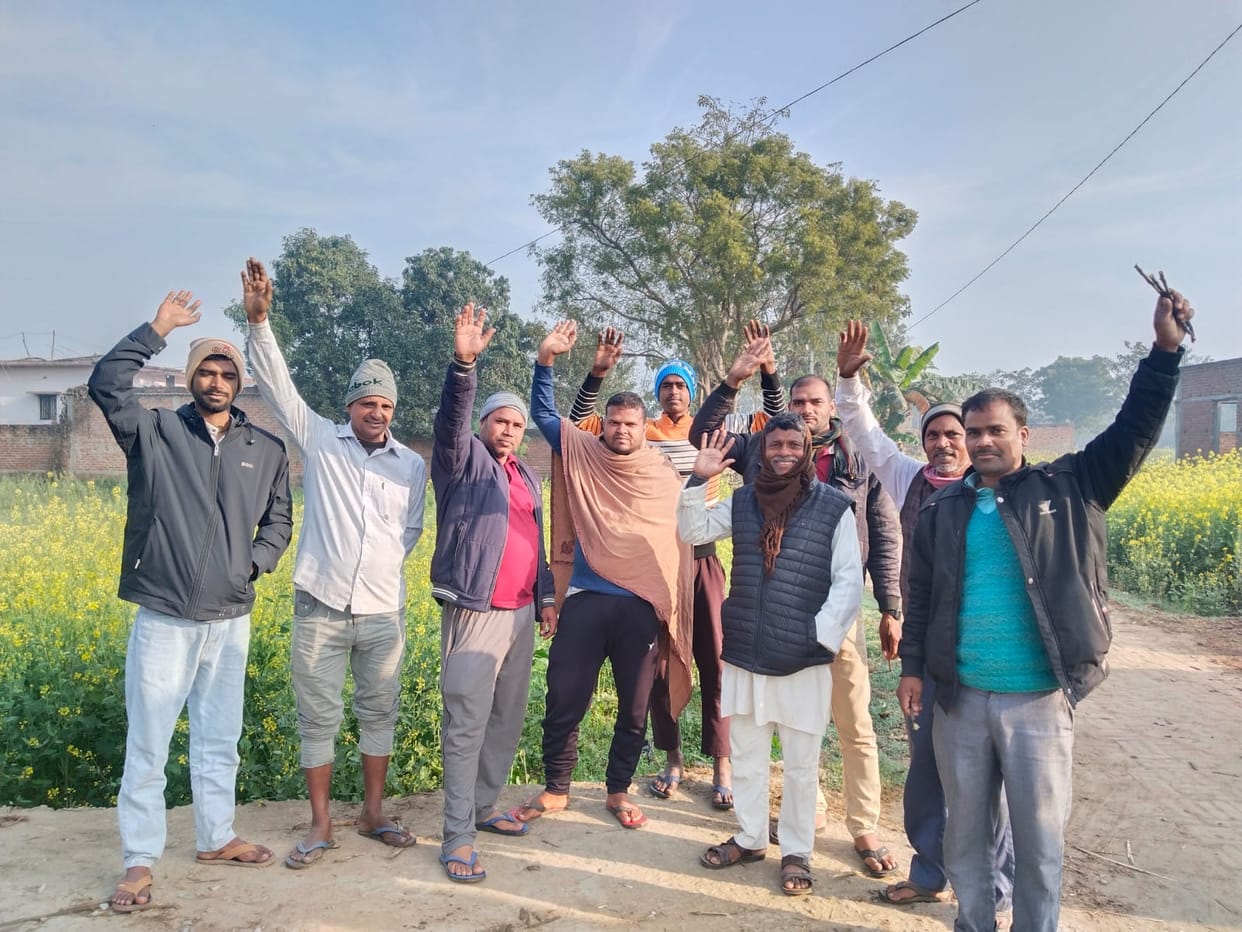Villagers demonstrated to get the road constructed.