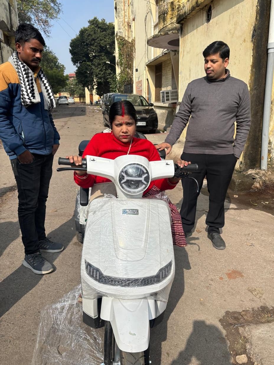Disabled woman gets e-scooter, district administration helps