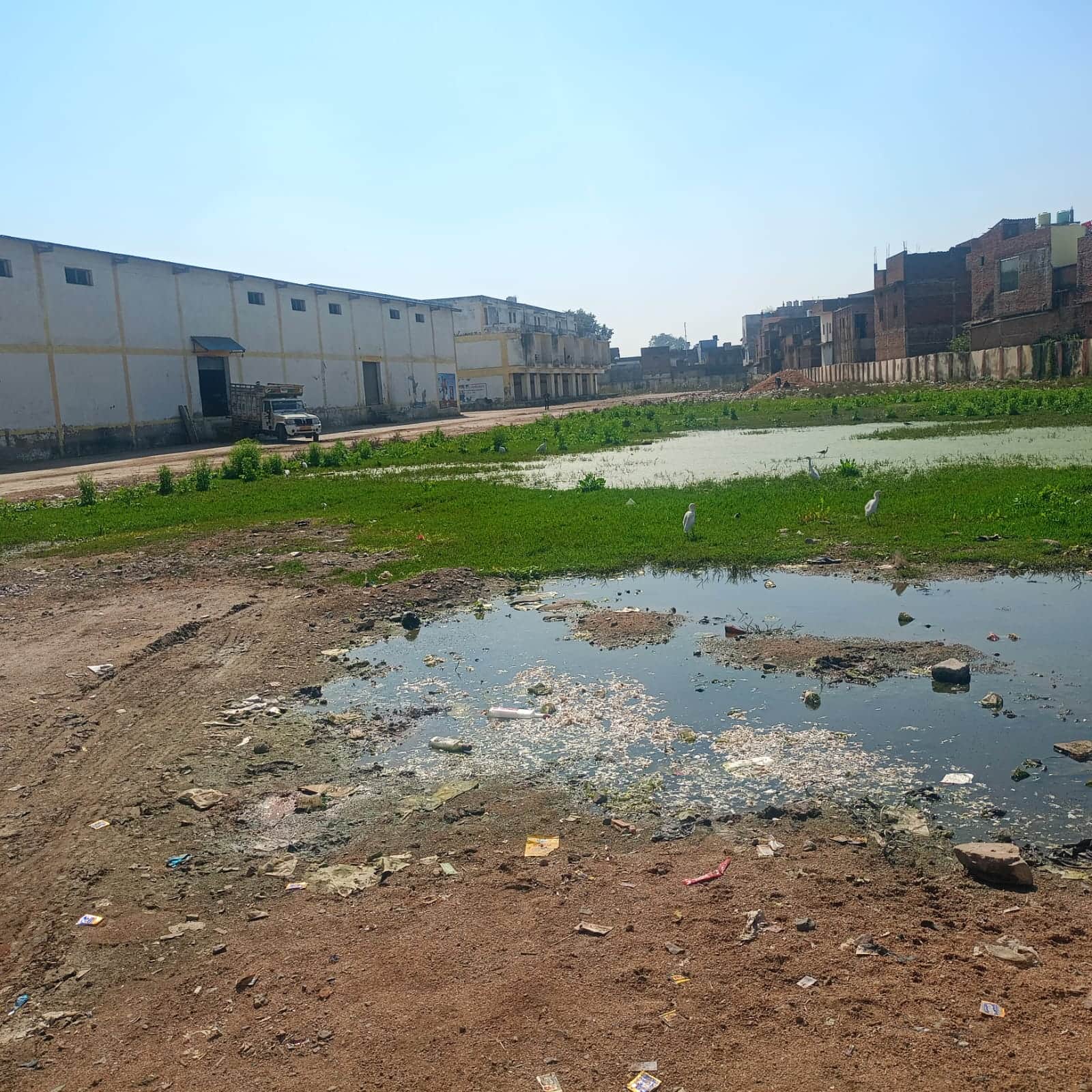 06 सीकेटीपी-07-गल्ला मंडी परिसर में जलभराव।संवाद