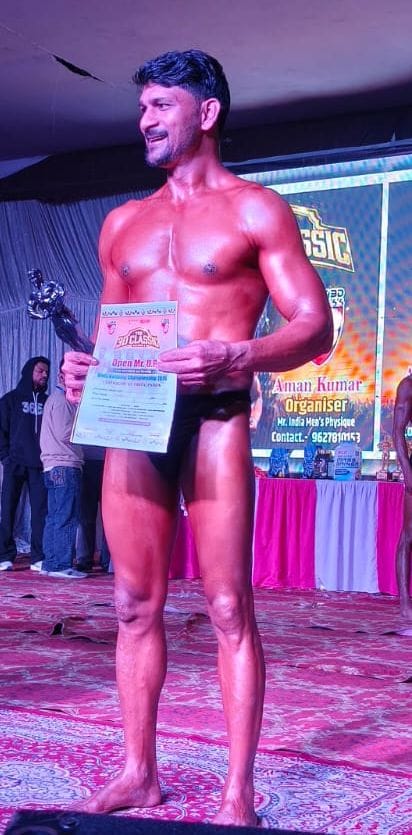 Saurabh dominated the UP Bodybuilding Championship.