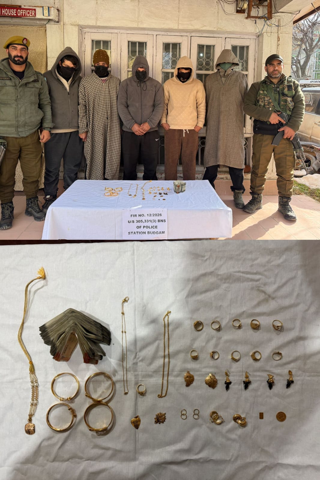 Srinagar, Budgam Theft Case, Five Arrested, Ornamentals Recovered