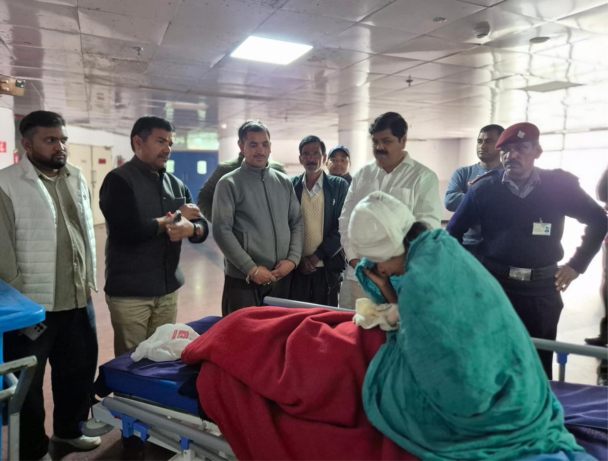 Godiyal enquired about the condition of the injured woman.