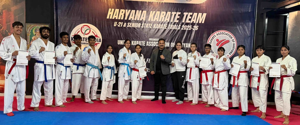 Selection of Under-21 and Senior Haryana Karate Team