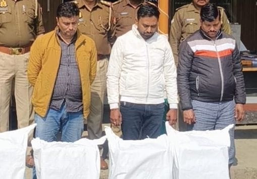 Police arrested three people with illegal liquor worth Rs 1 lakh.