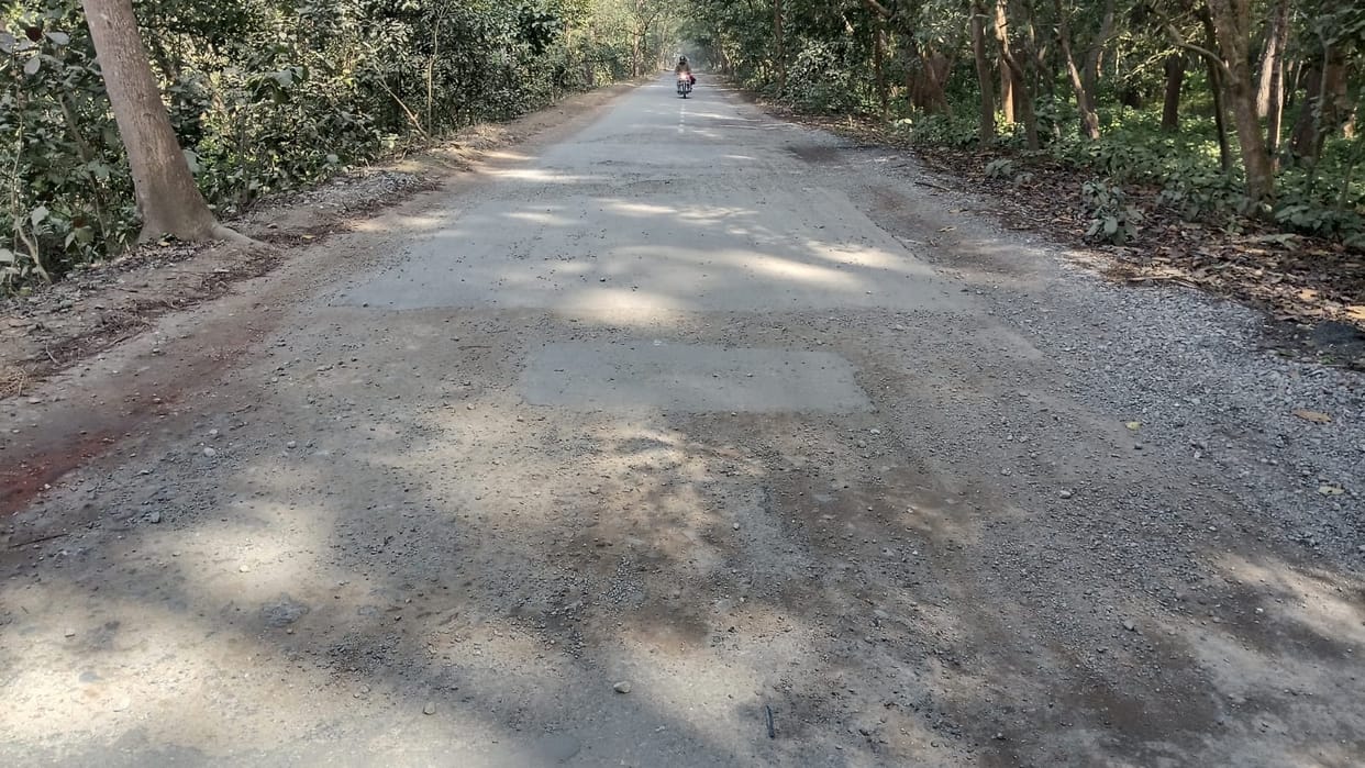 Pothole free scheme exposed, main road of Terai dilapidated in just one and a half month