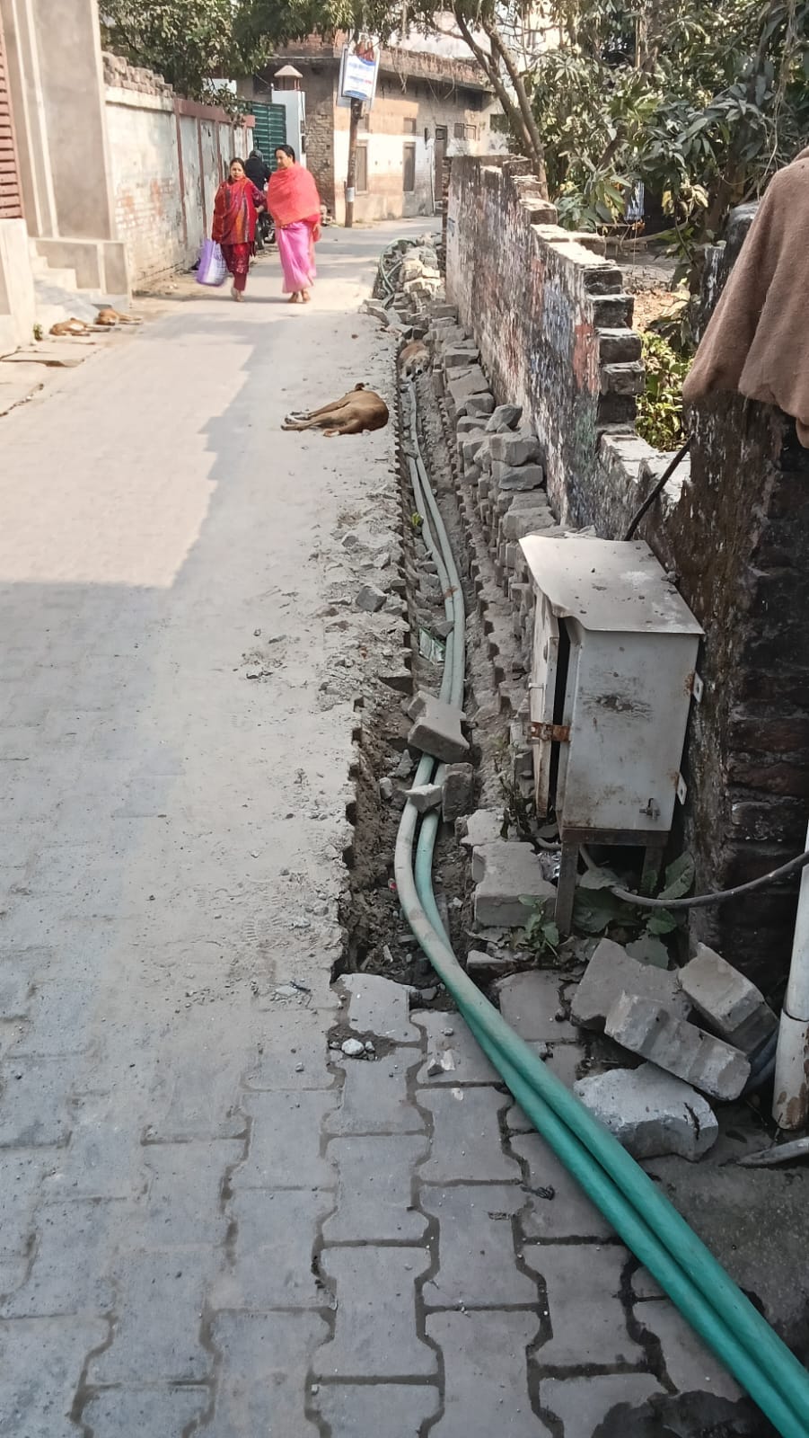 Forgot to fix the road by laying underground cables