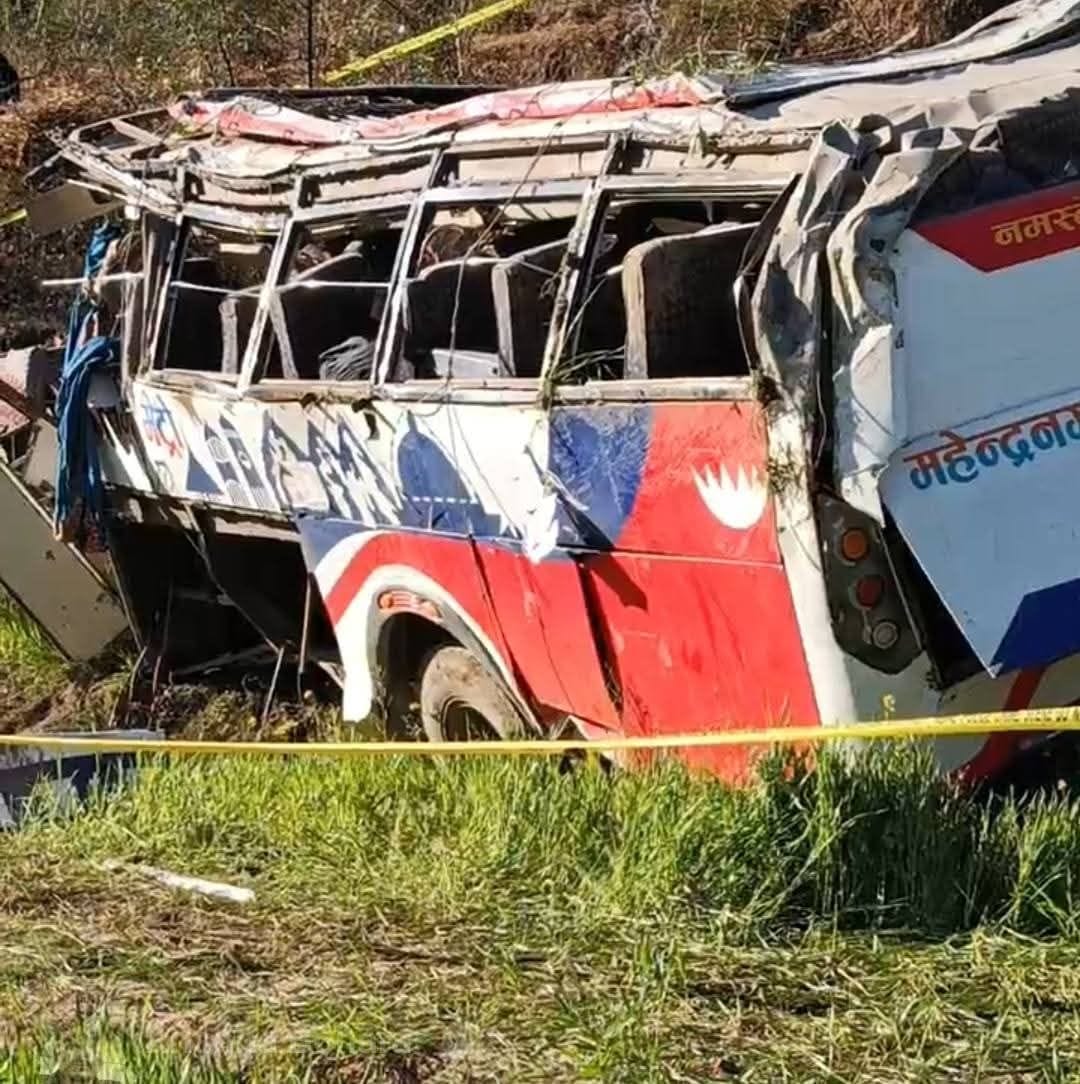 13 killed and 34 injured as wedding bus falls into ditch in Baitadi, Nepal