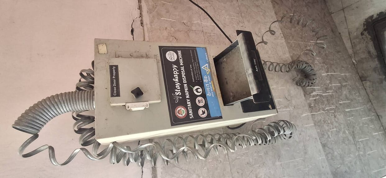 Sanitary vending machines rust in government schools, department doesn't even have records