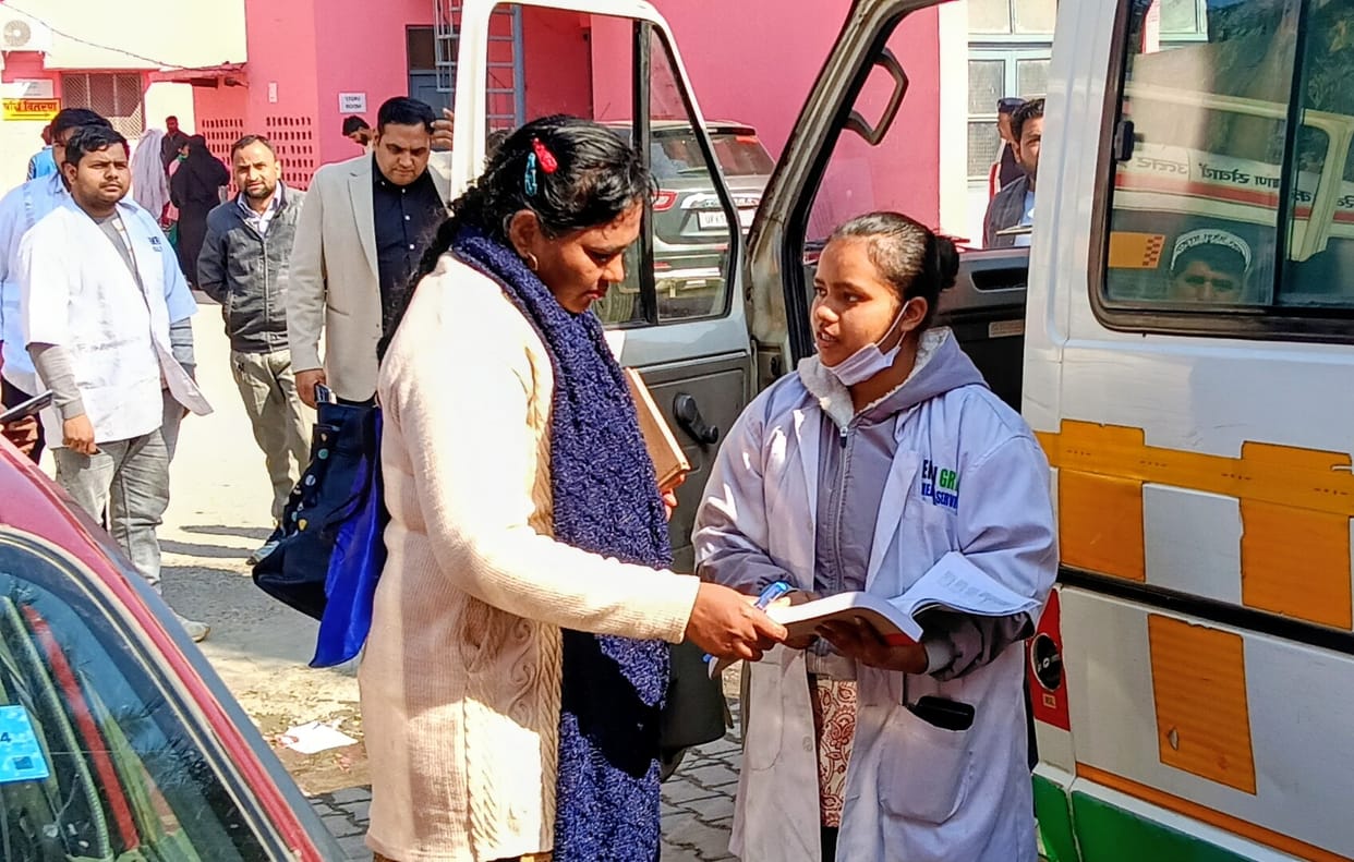 A two-member district-level team arrived at the CHC for inspection
