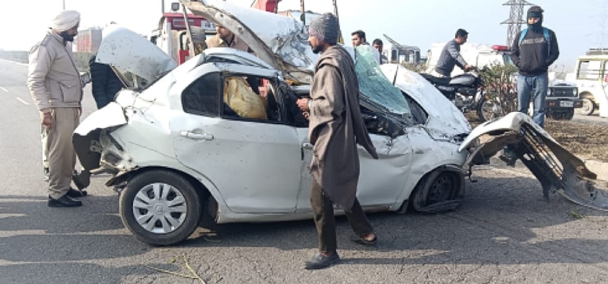 A car driver was killed in a collision with a truck in the fog