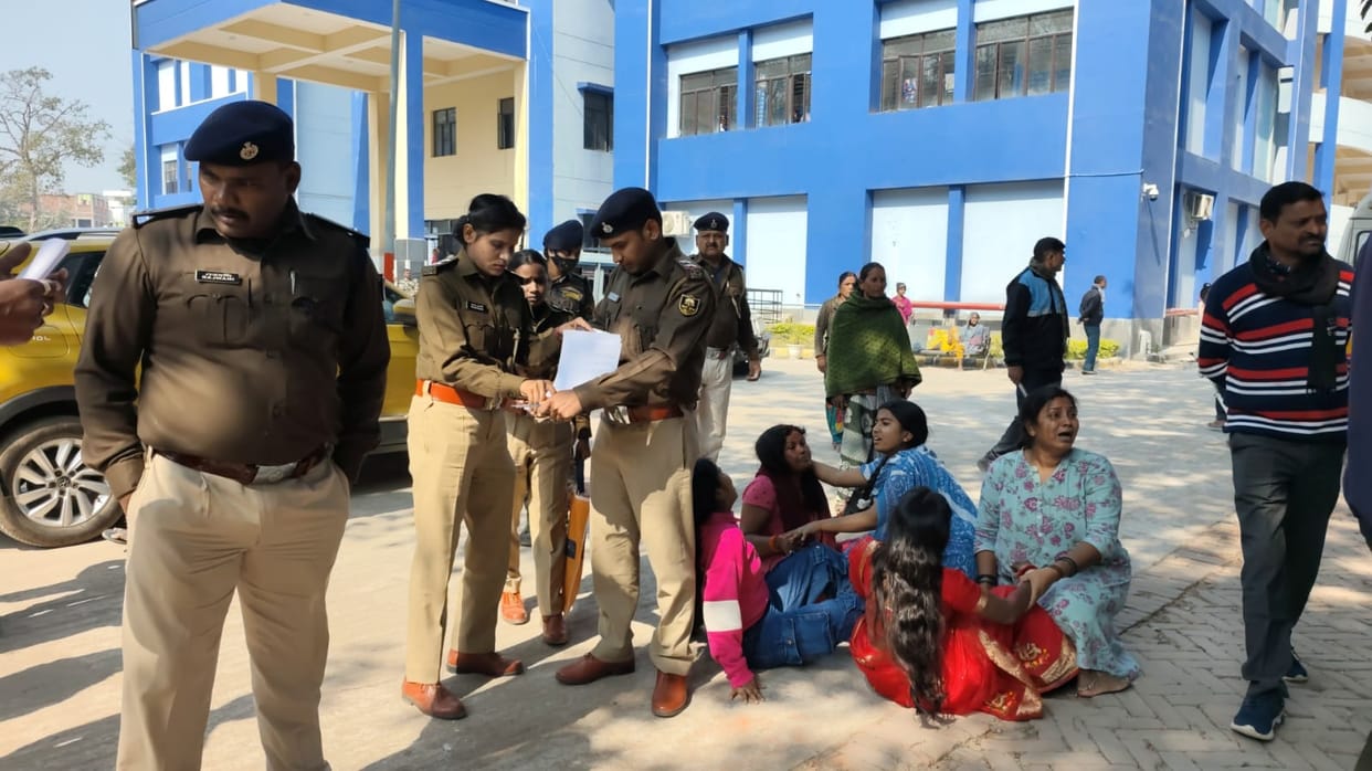 Nalanda news In Nalanda, two cousins riding a scooter were crushed by an unknown vehicle.