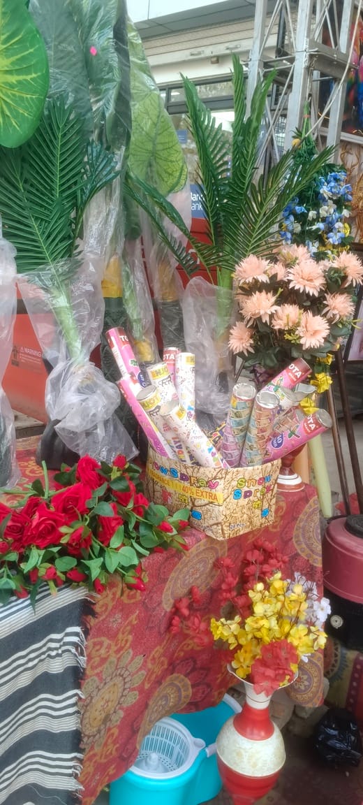 With the wedding season beginning, the demand for artificial flowers has increased.