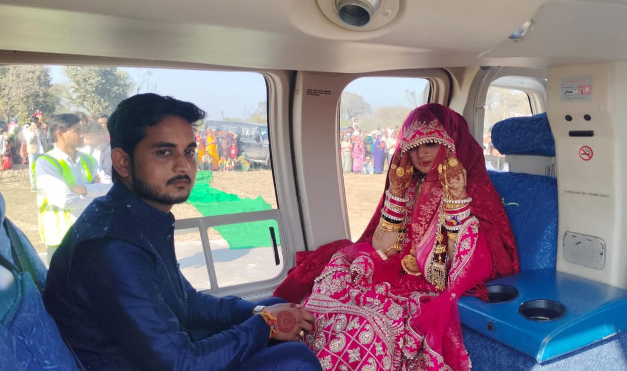 X-ray technician's daughter-in-law Nidhi left in a helicopter