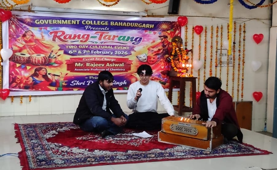 Deepika secured first place in Hindi poetry recitation and Harshita secured first place in rangoli making.