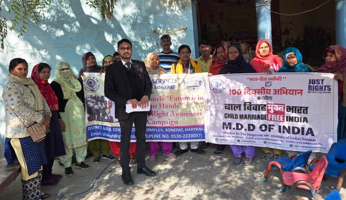 Awareness was created against child marriage in the villages of Hasanpur and Hullaheri.