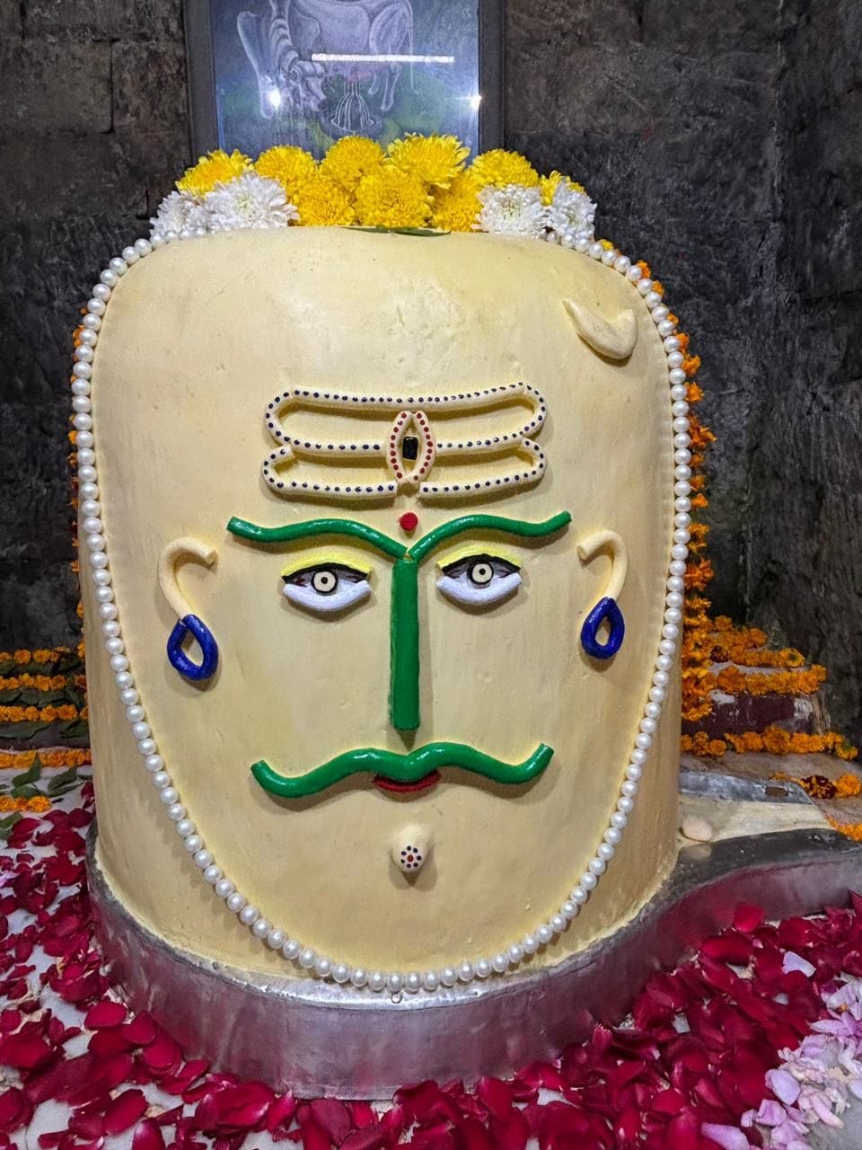 Baba Bhootnath of Mandi dressed as Tripolia Mahadev