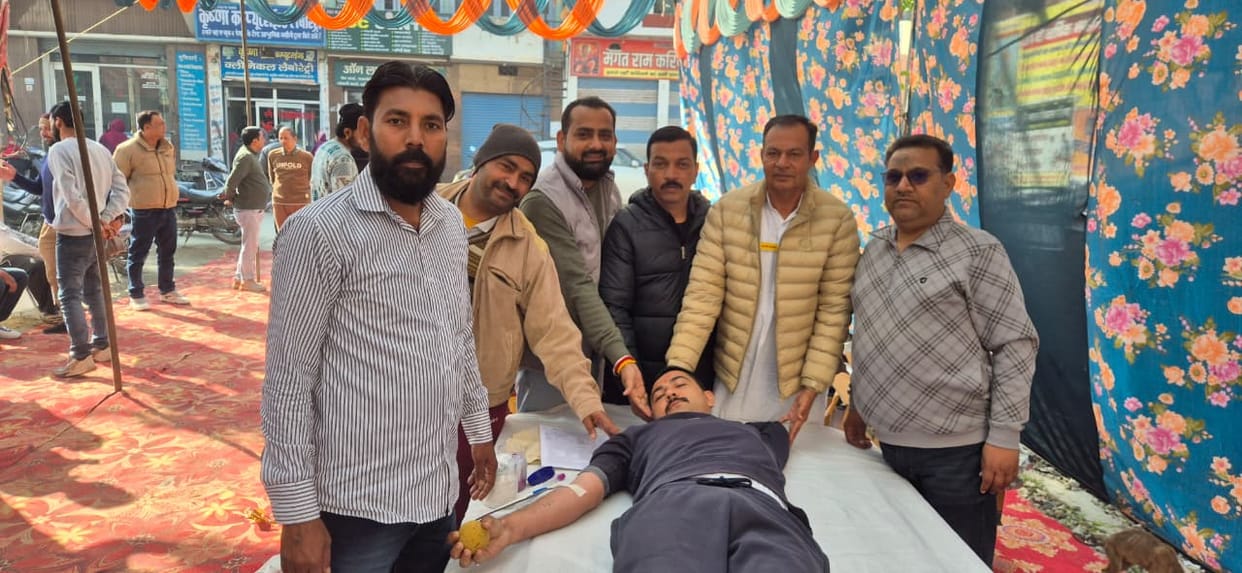 122 units of blood were collected at the camp