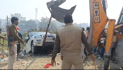 Scorpio carrying intermediate exam candidates sinks in pond Darbhanga news