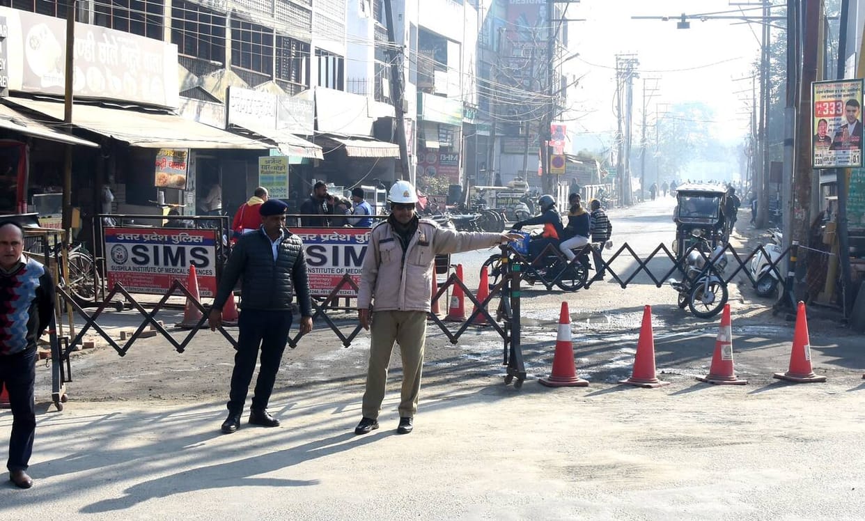 Sadar Bazaar Road remained closed for four-wheelers, jammed throughout the day