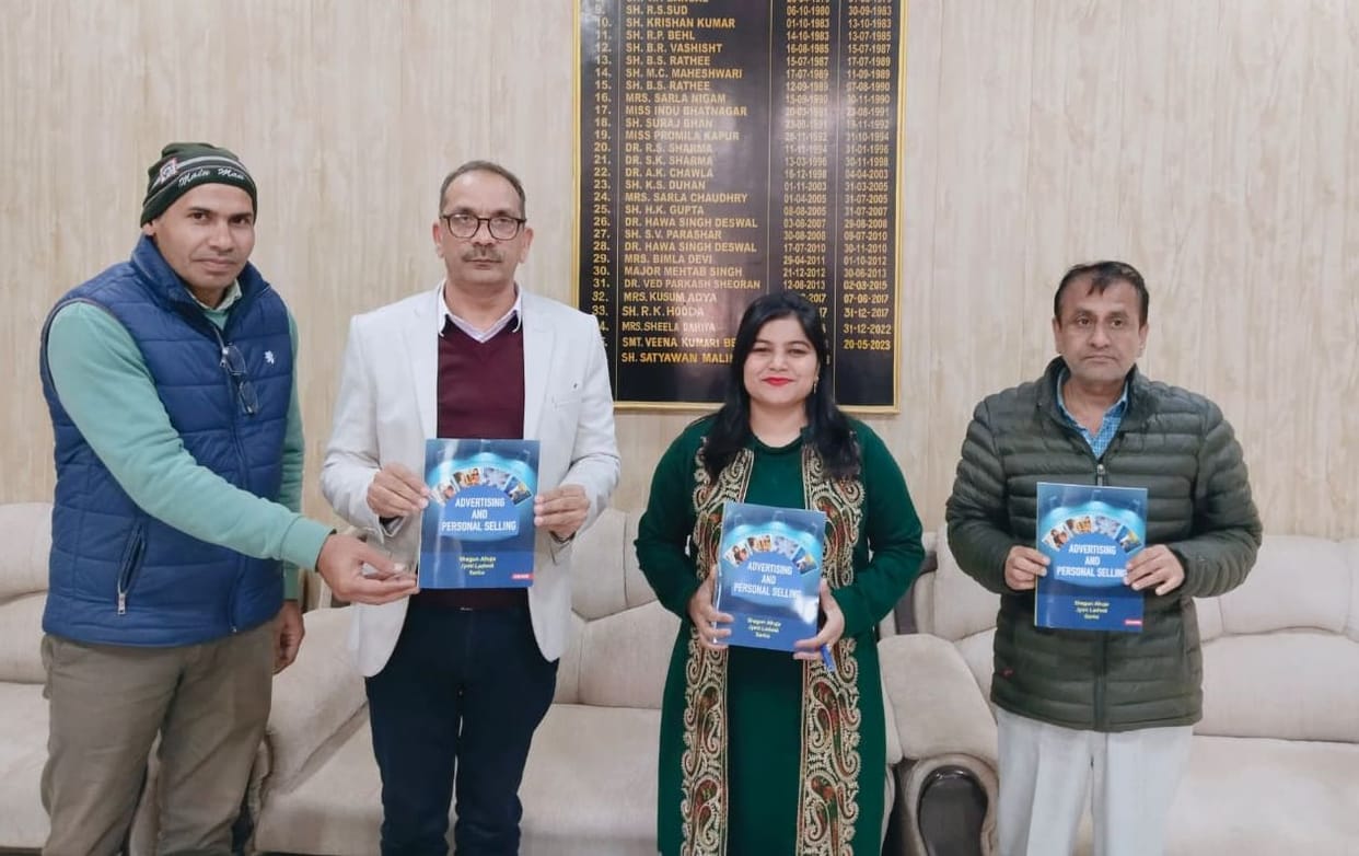 Advertising and Personal Selling book released at Government College