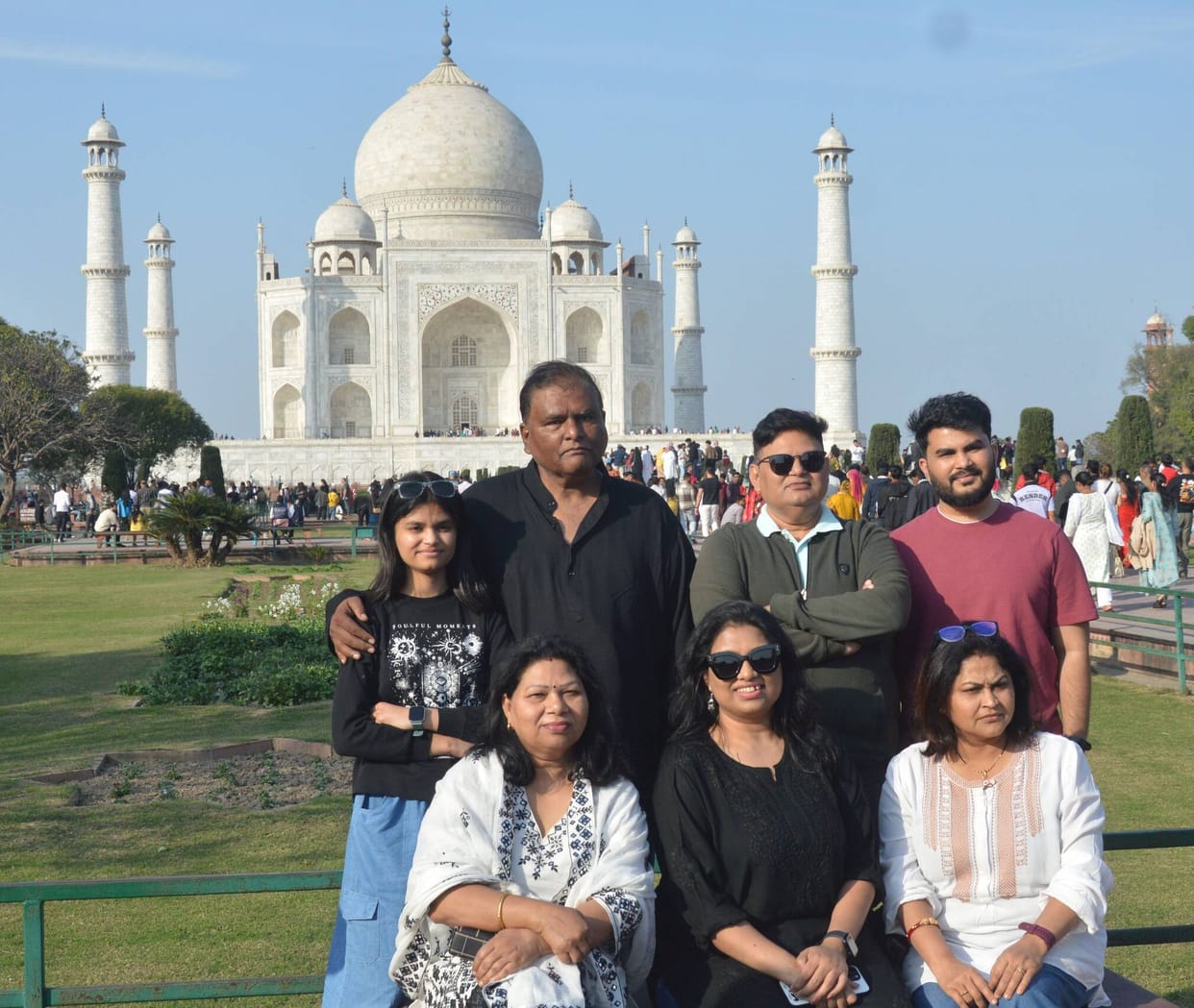 The joint director reviewed the conservation work on the dome of the Taj Mahal.