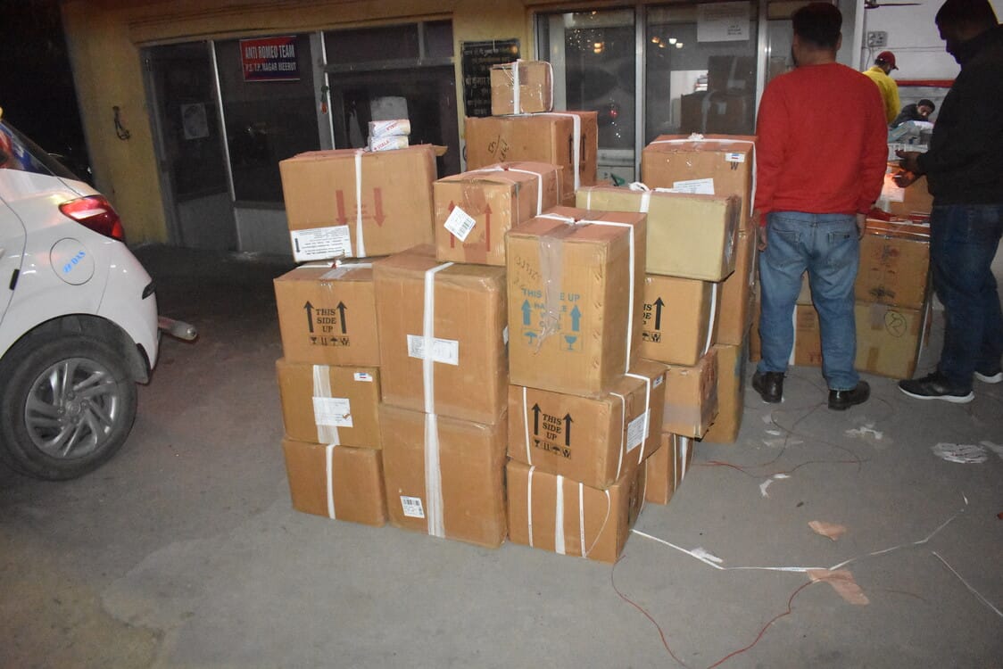 Police raided a warehouse and recovered banned drugs worth Rs 50 lakh.