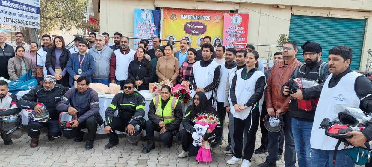 Awareness was created about healthy blood by organizing a bike rally.