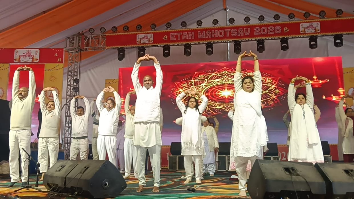 Children gave wonderful presentations on the theme of Yoga.
