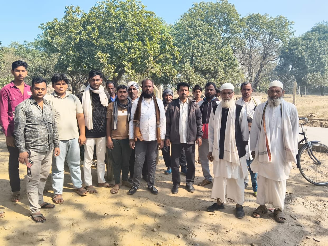 Villagers were outraged after seeing the poor quality of road construction