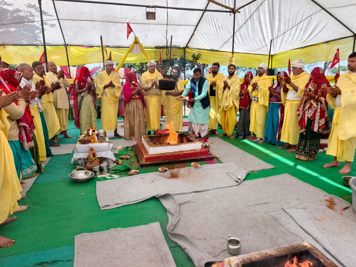 The five-altar Shri Rudra Mahayagna has been successfully completed.