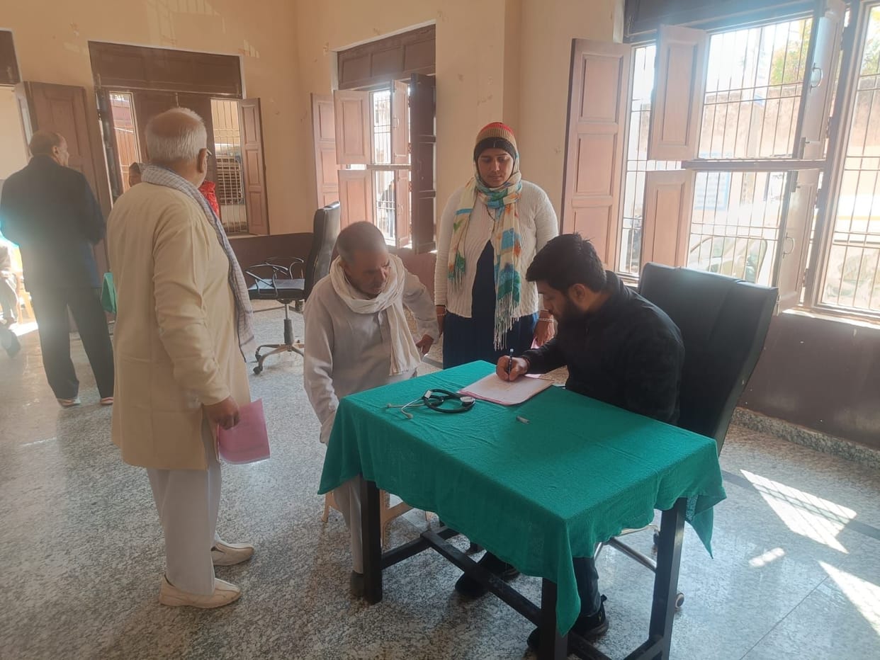 68 people underwent health check-ups at the camp.