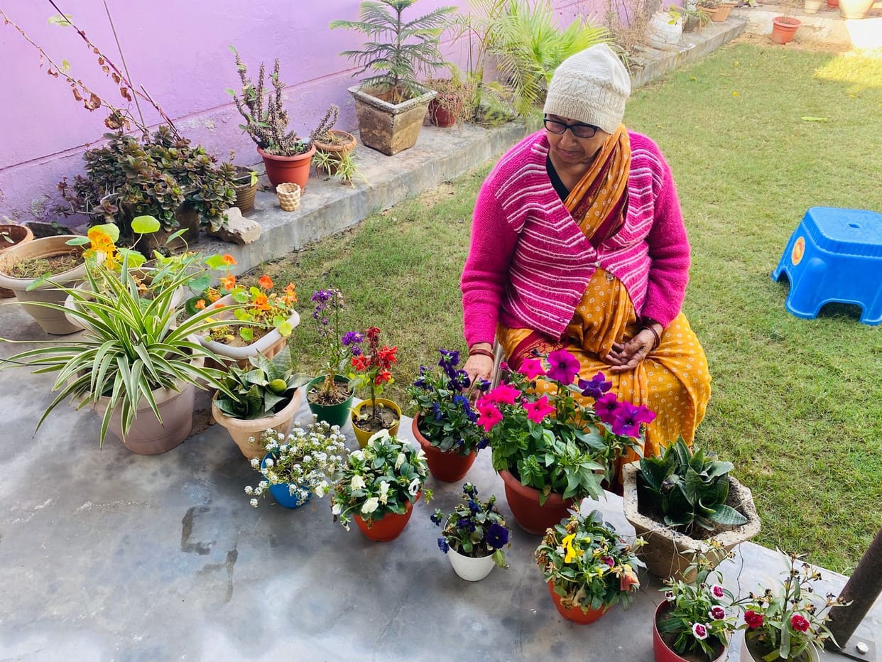 When loneliness became overwhelming, 70-year-old Usha found solace in her garden.