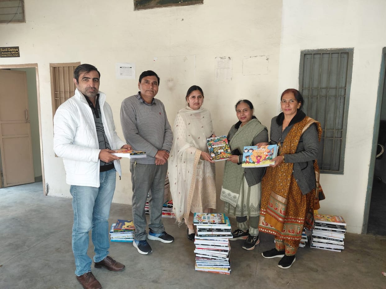 Books were distributed to visually impaired students.