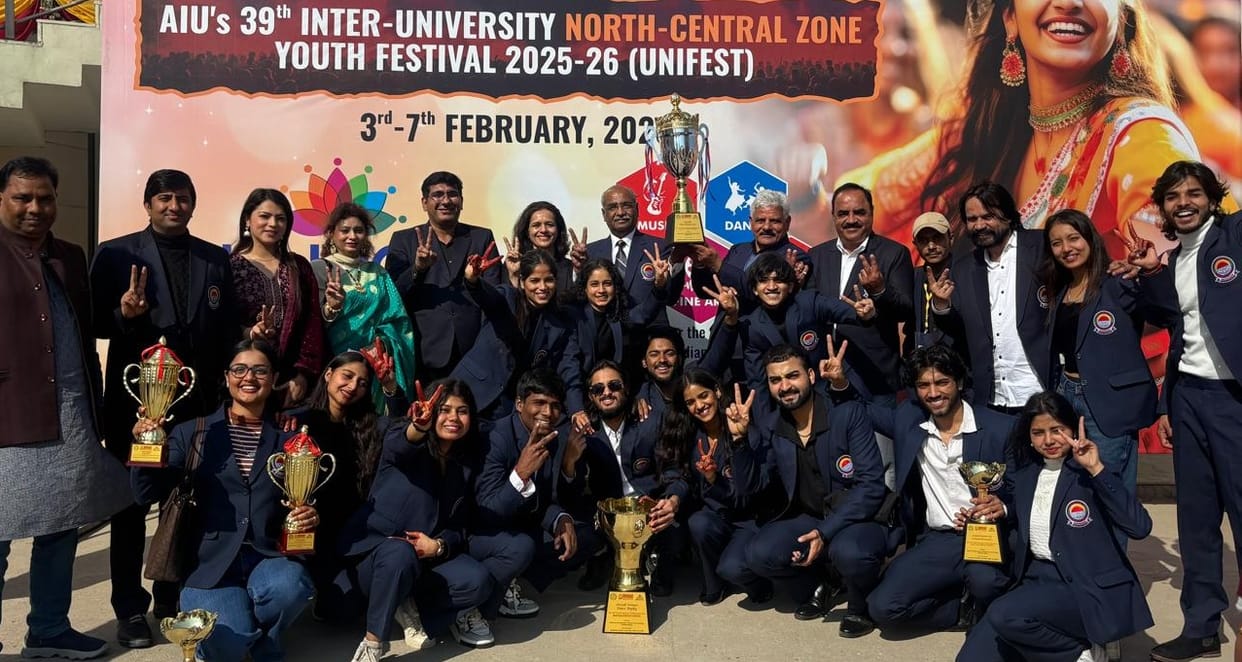 The university performed brilliantly at the AIU Youth Festival, winning the overall first runner-up trophy.