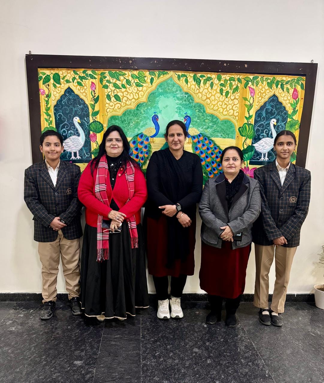 The team of 8 children from the Government School of Indachhoi came first in the skit