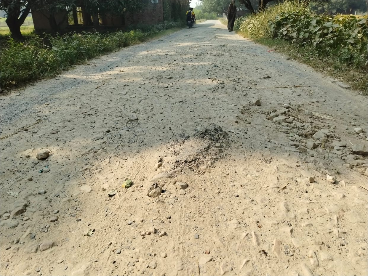 The road to Galibpur is in a bad condition