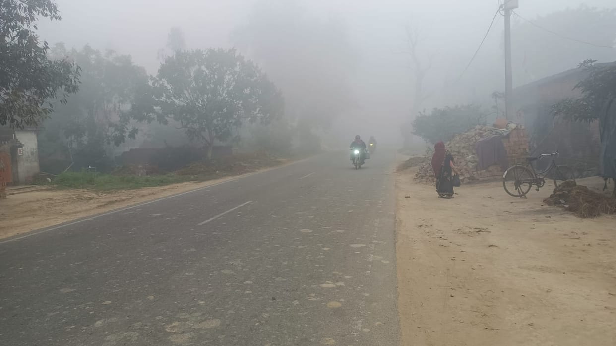Fog blocked the way, visibility was less than 50 meters.