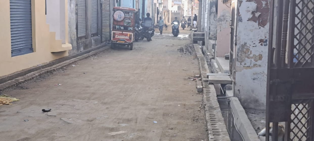 The construction of the road in Kumharan Mohalla has been hanging in the balance for three years.