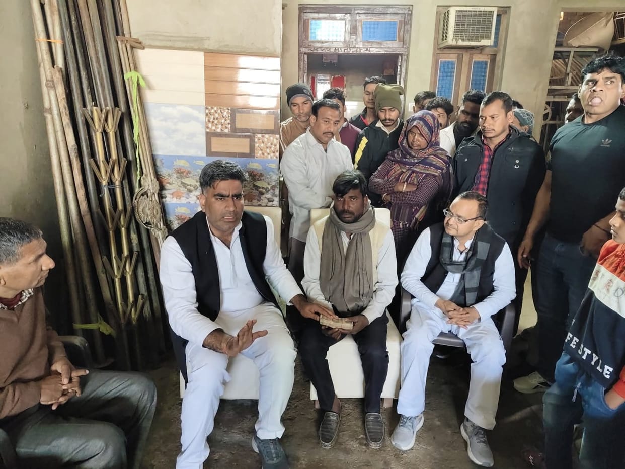The MLA provided financial assistance to the family of the youth who died due to electrocution.