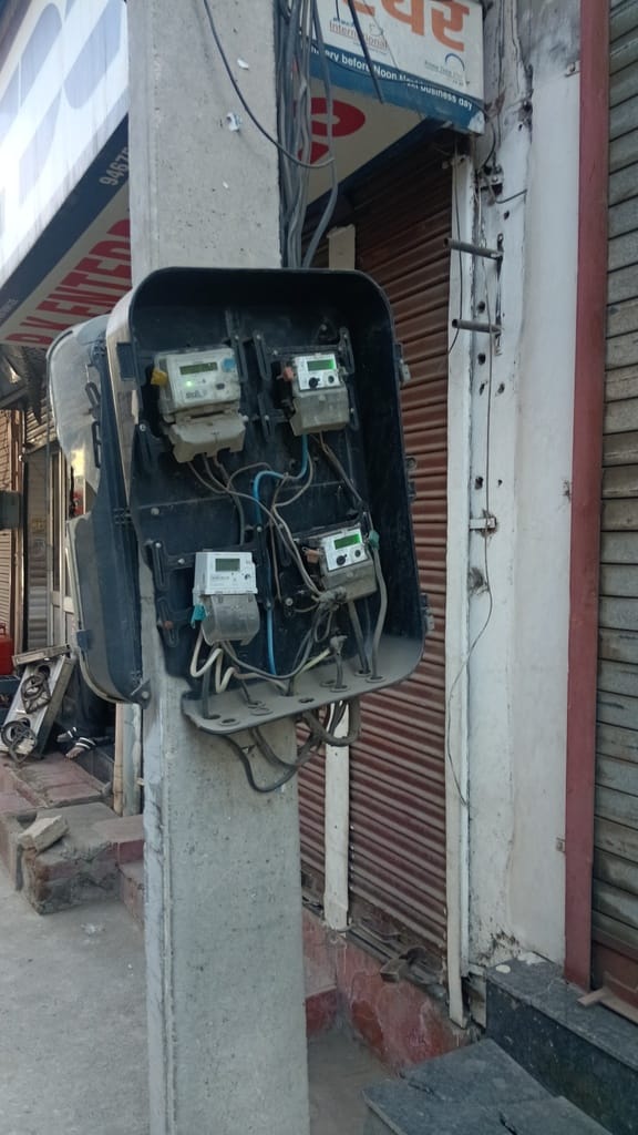 Broken meters and hanging wires pose a risk of accidents