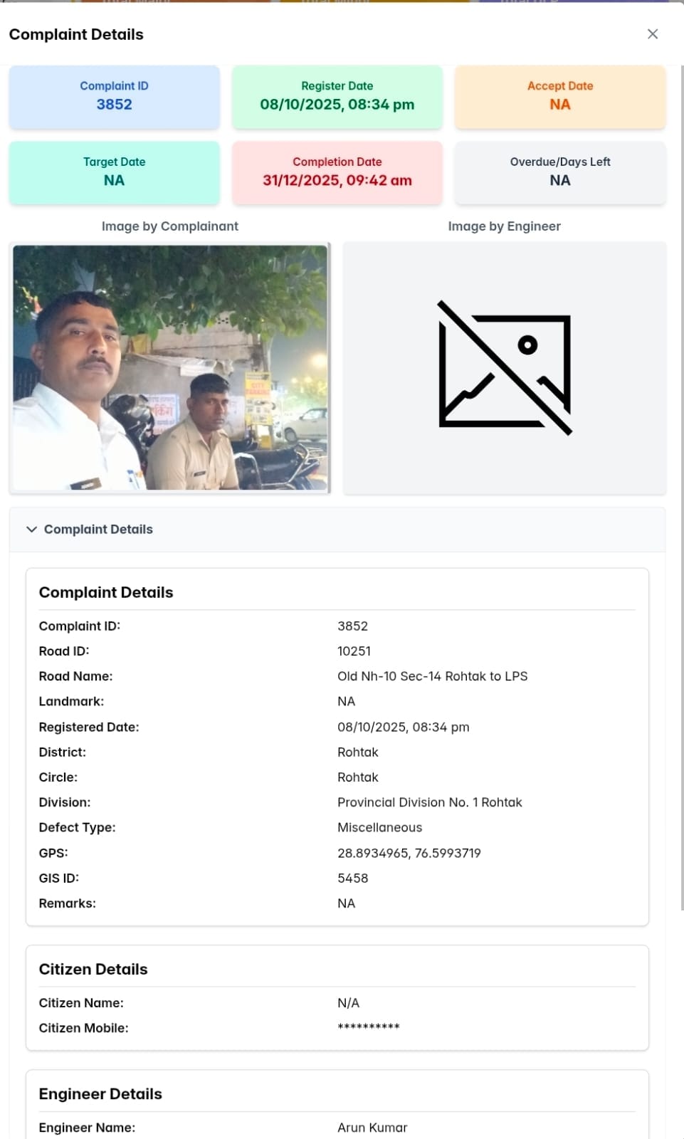 Officers were left searching for potholes, selfies flooded the app.