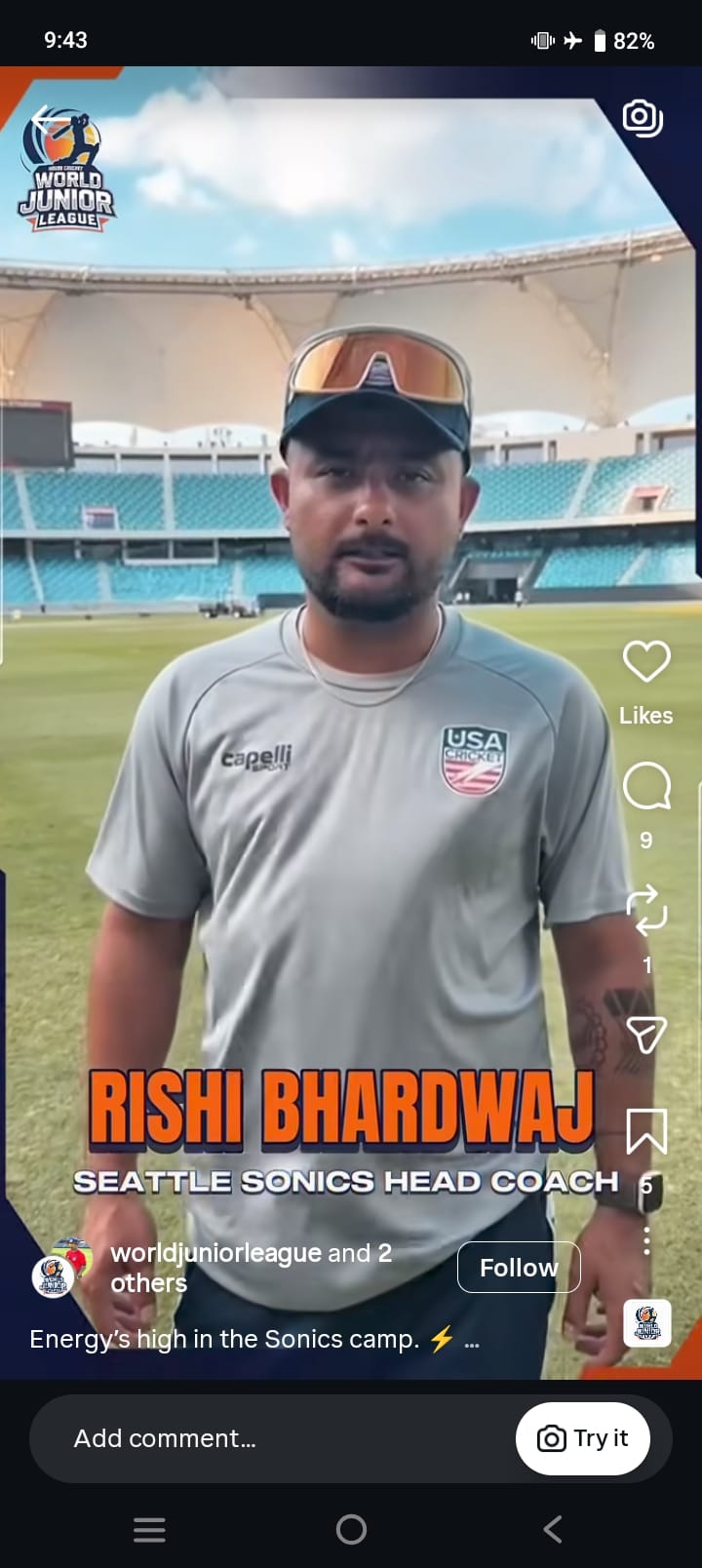 The coach of the American team was unable to attend his brother's wedding despite being in India.