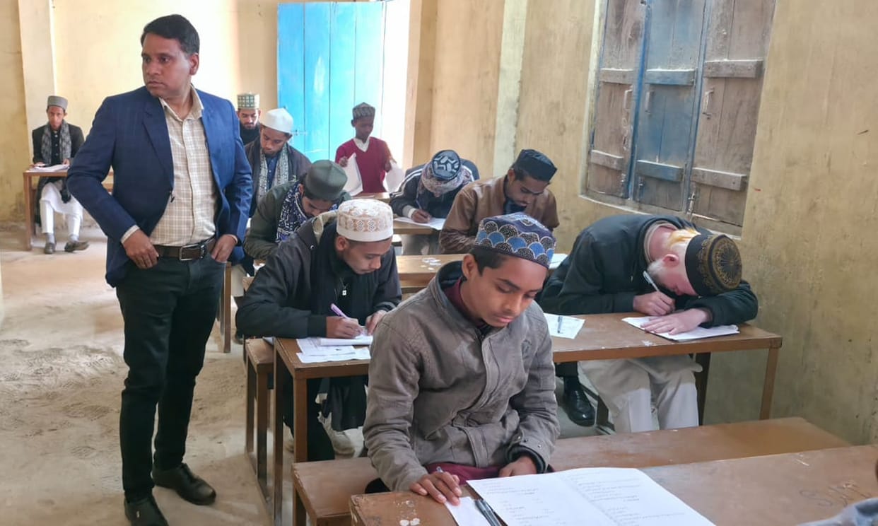 382 students were absent on the first day of the madrasa board exam