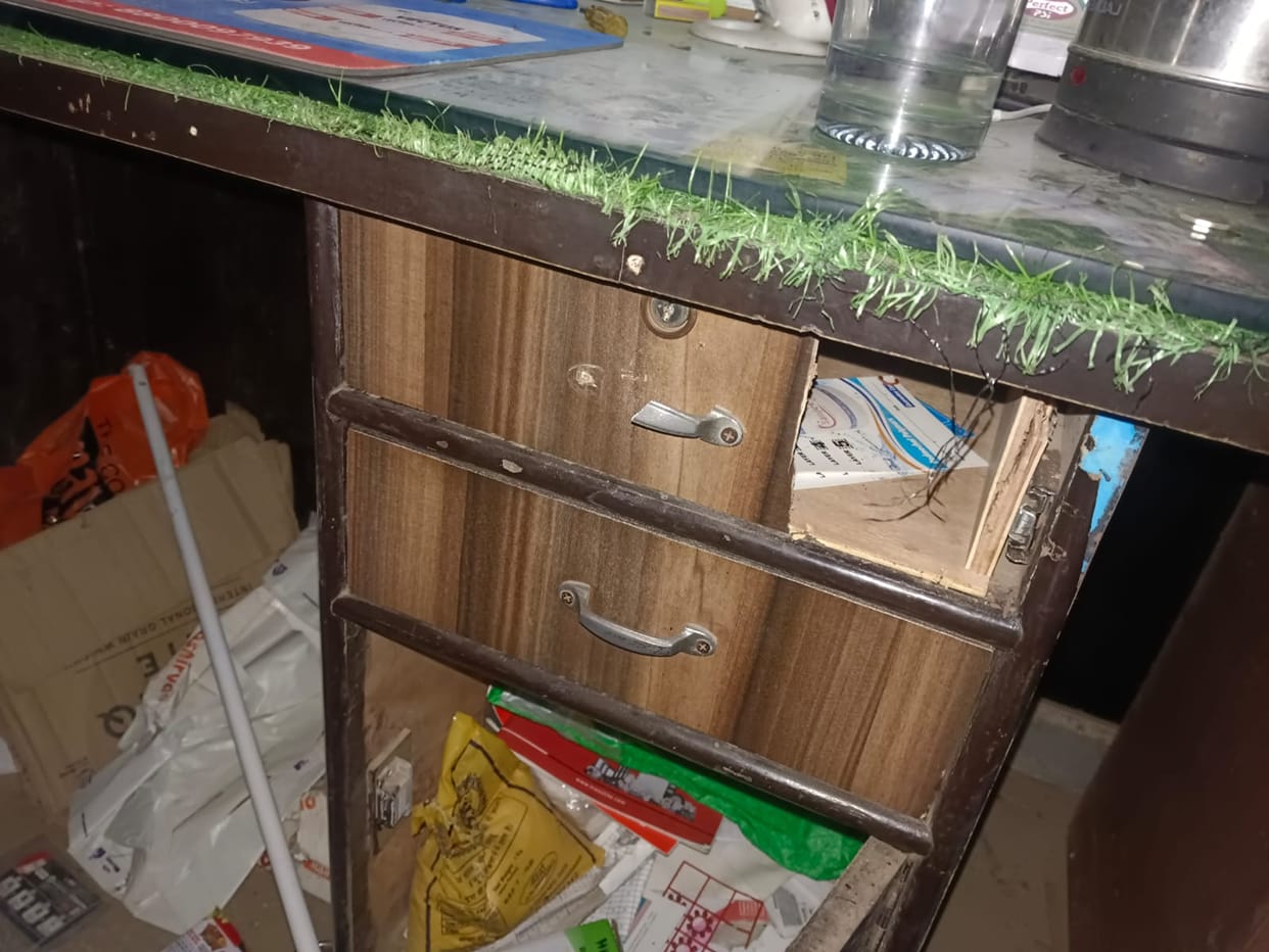 Cash and goods stolen from hardware store