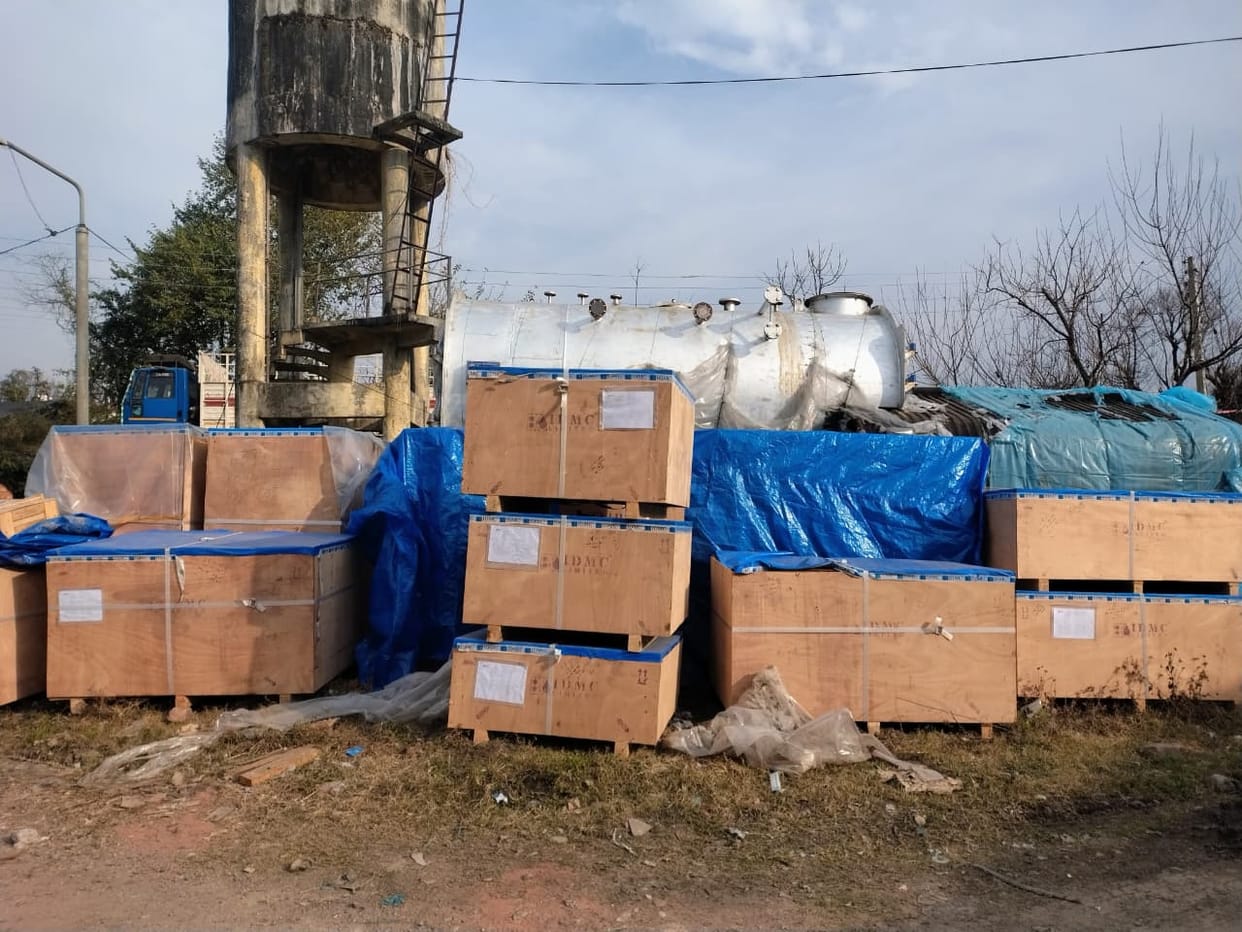 Sixty percent of the work of the milk processing plant is complete.