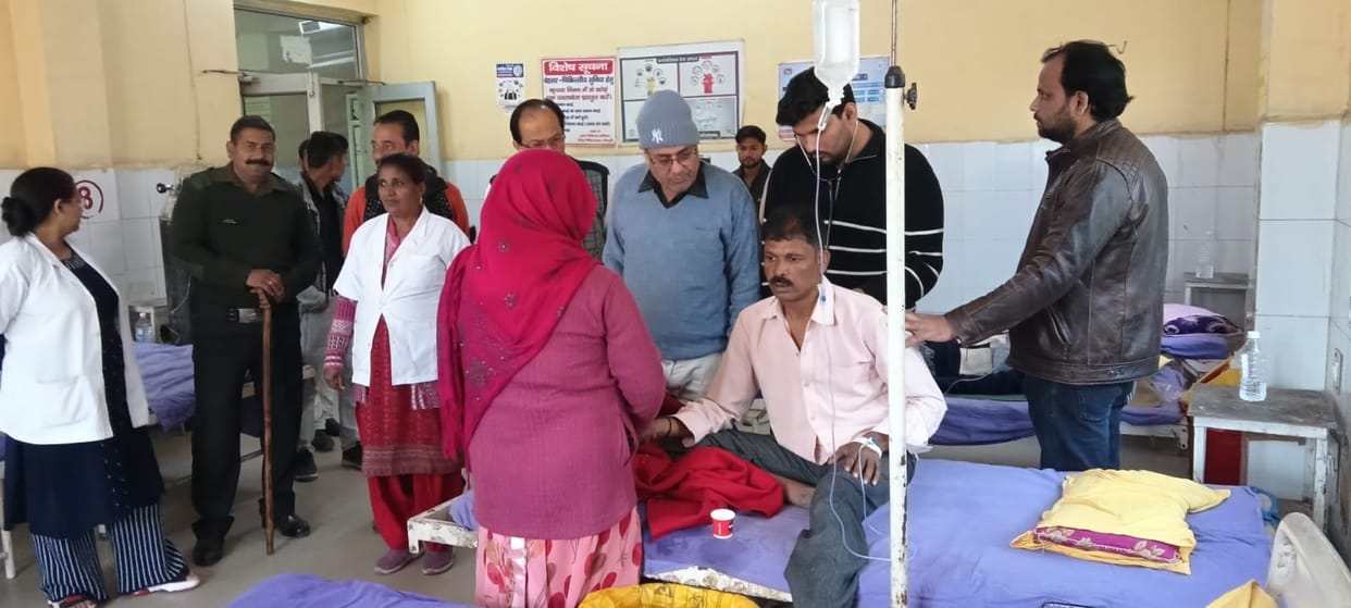 CMS inspected the emergency arrangements and also enquired about the condition of the patients.