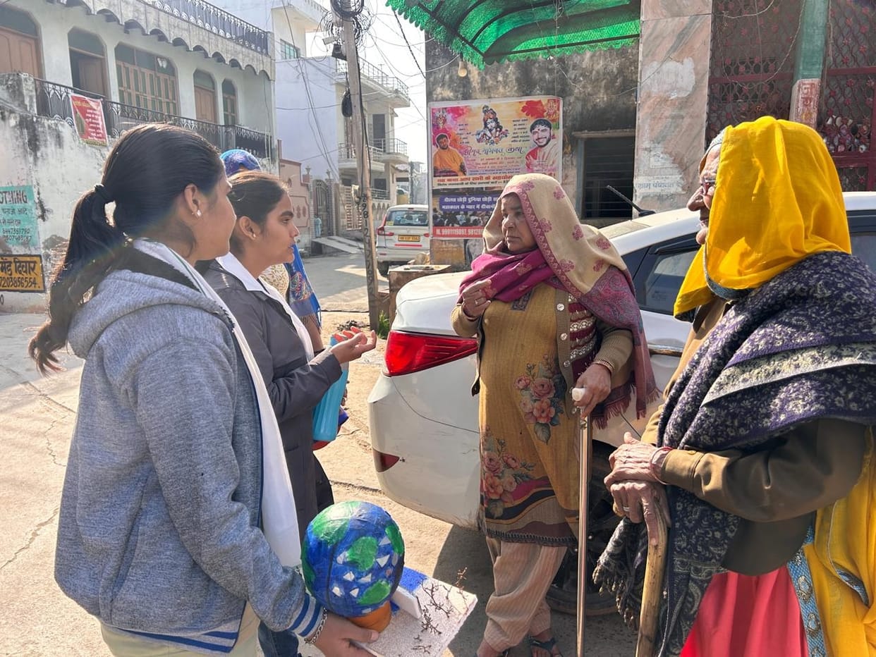 A street play was performed on the topic of cybersecurity.