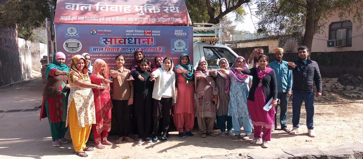 Villagers were made aware of the issue of child marriage.